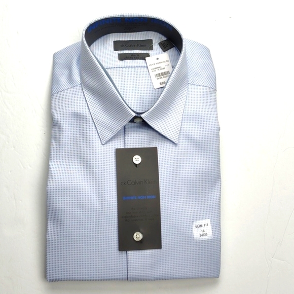 Calvin Klein Other - NWT Calvin Klein infinite non iron men's dress shirt slim fit 16 sleeve 34/35
